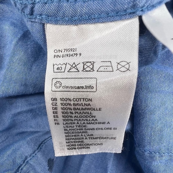 H&M Label Of Graded Goods Blue Button Up Collared Shirt Size 1 1/2-2 Years Boy's - Picture 5 of 5